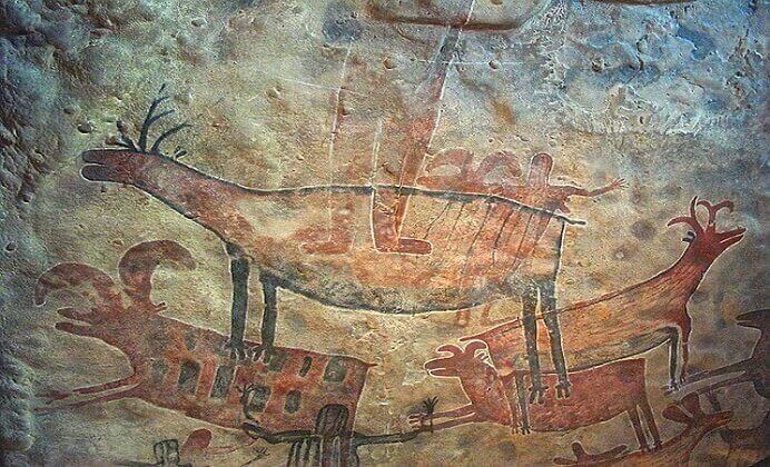 extraterrestres en pintura prehistórica